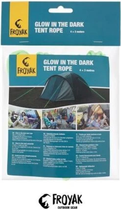 Froyak Glow-in-the-dark Scheerlijnen - Scheerlijn Voor Tent - Werken Op Zonlicht - 4 Stuks -Campingaz winkel 697x1200