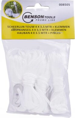 Benson Touw Scheerlijn 3.5 Meter + Klemmen - 4 Stuks -Campingaz winkel 760x1200