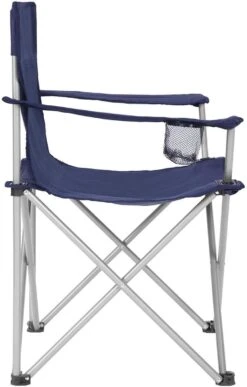 Set Van 2 Opvouwbare Campingstoelen, Klapstoelen Voor Buiten, Comfortabel, Met Armleuningen En Bekerhouders, Stabiel Frame, Draagvermogen 120 Kg - Blauw -Campingaz winkel 766x1200