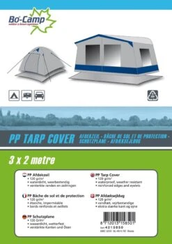 Bo-Camp Grondzeil - 3 X 2 Meter - Grijs -Campingaz winkel 848x1200