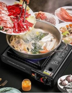 IBright Draagbare Camping Kooktoestel - Gasbrander - 1 Pits Gaspit - Elektrische Ontsteking - 2900 Watt - Met Koffer - Zwart -Campingaz winkel 938x1200