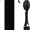 Luverno® - Spork - Incl. Bescherm Hoes - RVS - Bestek To Go - Reisbestek - Keukengadget - 5 In 1 Camping Bestek - Zwart -Campingaz winkel 979x1200 1